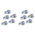10PCS 12mm Latching Push Button Switch High Round Cap, Waterproof Metal Push Button Switch with