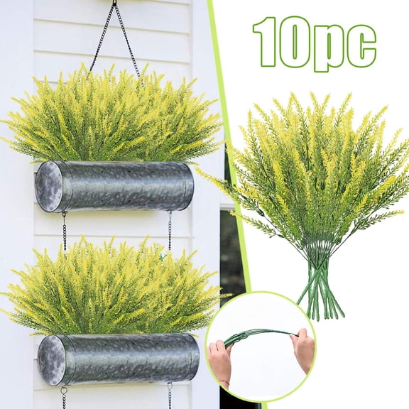 10PCS 13.8" Artificial Bead Grass Plants, Beaded Grass Wreath Fillers Stems DIY Crafts Greenery for Wreaths Floral Arrangements Home Door Garden Xmas Harvest Decor