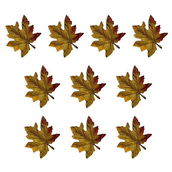 10PCS 15CM Realistic Fabric Maples Models In Autumn Color For Seasonal Crafts And Home Styling