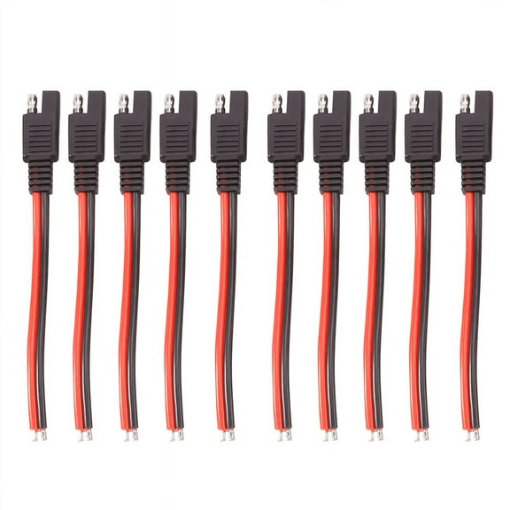 10PCS 15CM SAE 2 Pin Quick Connector Disconnect Plug 14AWG Extension Cable Wire Harness for Solar Panel