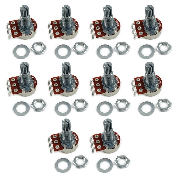 10PCS 18mm Metal Guitar Pots Musical Instrument Component Suitable for Precisions Sound Adjustment on Guitars and Basses