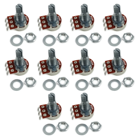 10PCS 18mm Metal Guitar Pots Musical Instrument Component Suitable for Precisions Sound Adjustment on Guitars and Basses