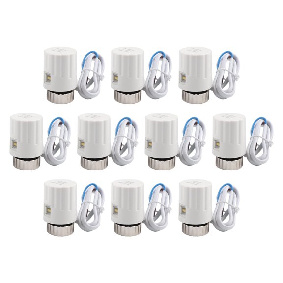 10PCS 230V Normally Open Electric Heating Actuator Valve M30x1.5 IP44 Water Flow Control For Floor Heating And Radiator Systems