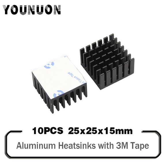 10PCS 25x25x15mm Aluminum Heatsinks Heatsink Cooling Pad For High Power LED IC Chip Cooler Radiator Heat Sink