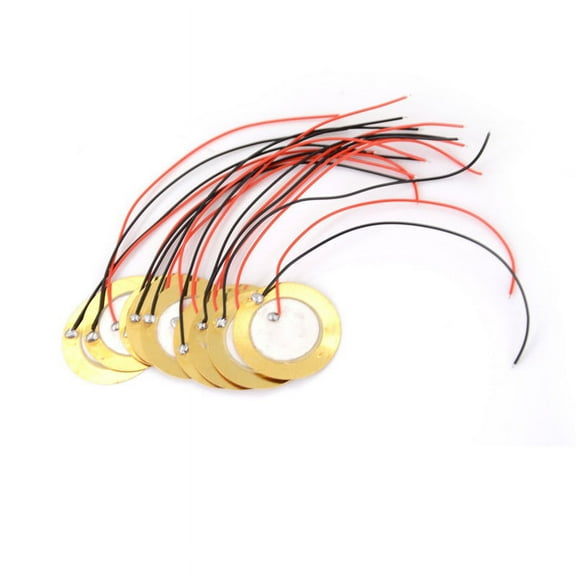 10PCS 27mm Piezo Elements Sounder Sensor Trigger Drum Disc wire cop AH WL