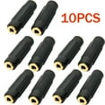 thumbnail image 1 of 10PCS 3.5mm Aux Coupler Female F/F Stereo Audio Extension 1/8" Cable Adapter New, 1 of 8