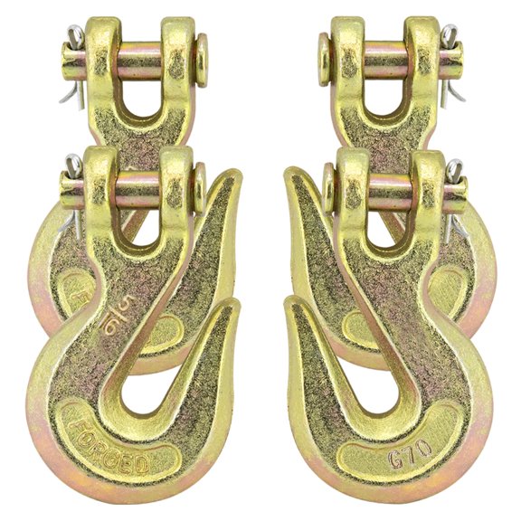 10PCS 3/8'' Heavy Duty Chain Hook, Forged Grade 70 Grab Hooks for Truck, Trailer, Rigging, Fishing Boat and Crane, 26,000 Lbs Capacity
