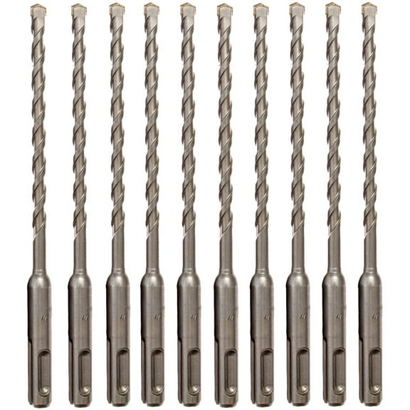 10PCS 3/8" X8" Drill Bit Set SDS Plus Hammer Concrete Masonry Carbide Tip