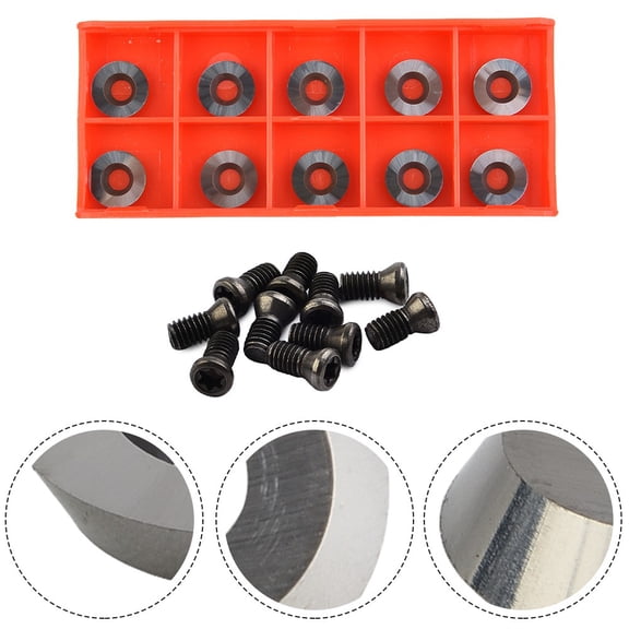 10PCS 30 Round 12x2.5mm Carbide Inserts Cutters Knives Replacement Lathe Blade