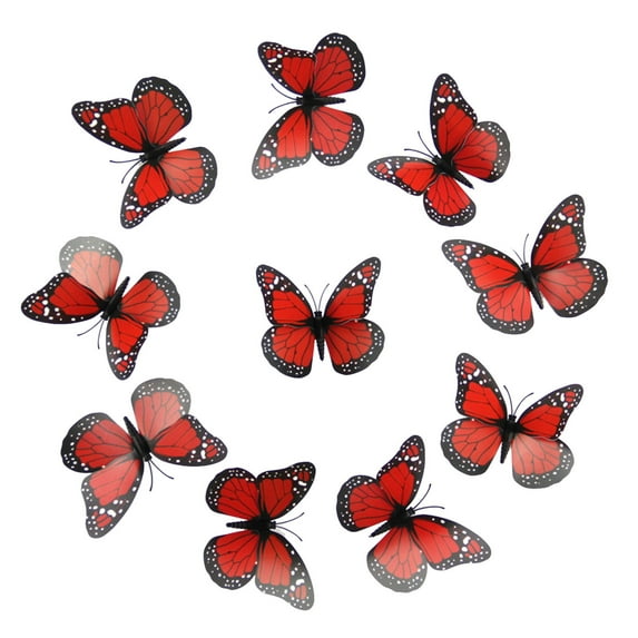 10PCS 3D Realistic Wall Art Stickers for Home Table Bedroom Spring Summer Autumn Craft Decoration