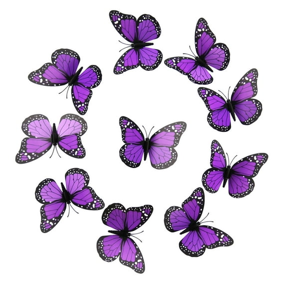 10PCS 3D Realistic Wall Art Stickers for Home Table Bedroom Spring Summer Autumn Craft Decoration