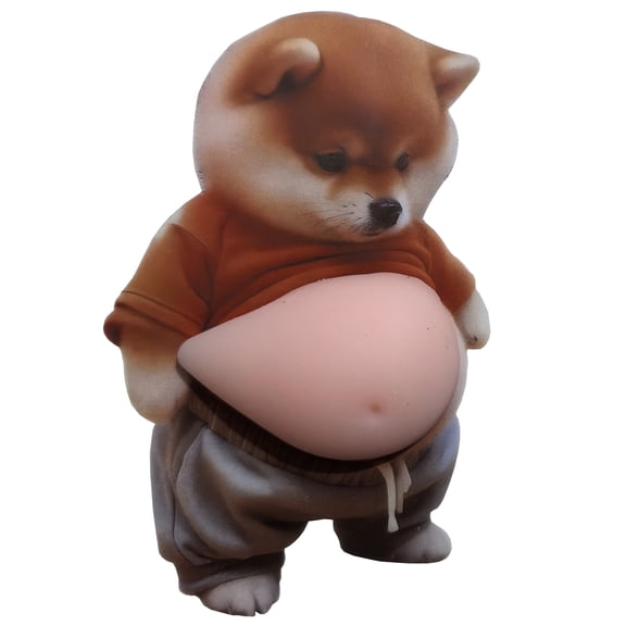 10PCS 3D Shiba Inu Dog Belly Sticker,Door Stopper Wall Protector,Quiet, Shock Soft Rubber,Wall, Door Knobs, Refrigerator Door, Cabinets from Damage