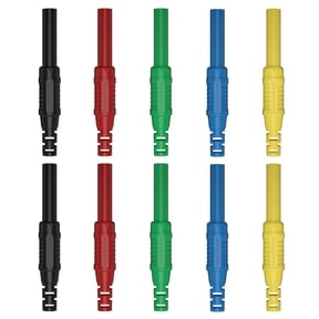10PCS 4MM Banana Plug Female Socket Copper Nickel Plating Extension Cord Connector Coupler for 4mm Banana Plug Extension Adapters,DIY Electrical Safety Banana Female Head Plug