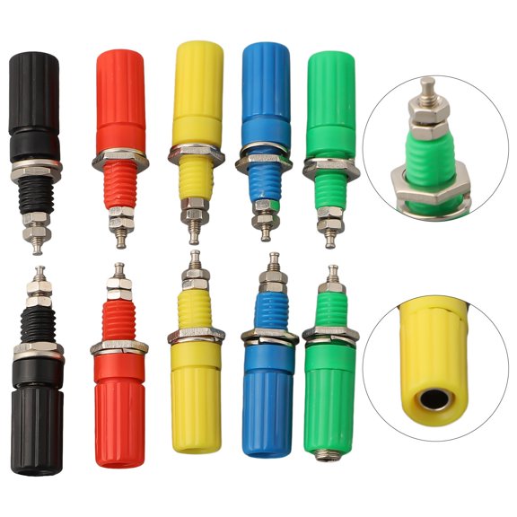 10PCS 4MM Banana Socket Binding Post Banana Plug Electrical Connector Terminal