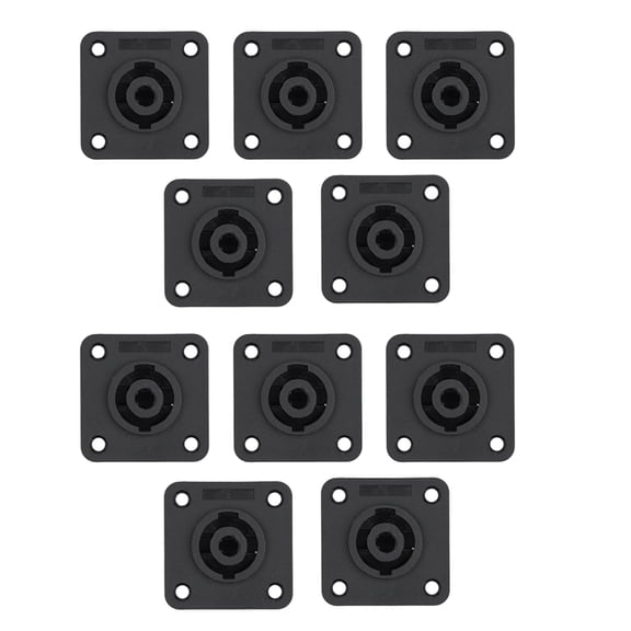 10PCS 4Pin Connector Female Jack Socket NL4 Power Jack Audio Connector Loudspeaker Amplifier Converter with Lock