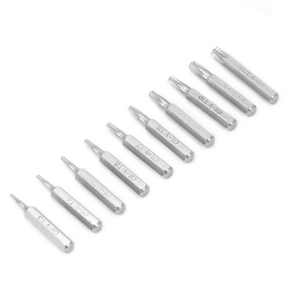 10PCS 4mm Shank Star Screwdriver Bits Set Repair Tools T3/T4/T5/T6/T7/T8/T9/T10/T15/T20