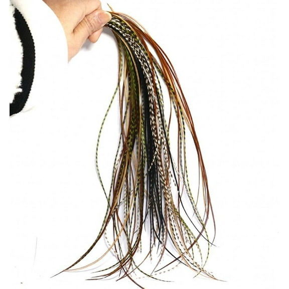 10PCS (5 Color) Hand Selected Whiting Bronze Rooster Saddle Fly Tying Feathers Midge Size Trout Fishing Dry Fly Hackle Feathers