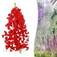 thumbnail image 1 of 10PCS 50CM Simulation Wisteria Flower H, Artificial Hanging Vines Violet Garlands – Spring Home and Wedding Decor, Ceiling Decoration, Party Backdrop, Multiple Colors for Xinyat, 1 of 9