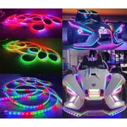 Tzvmnylighting Factory - 10PCS 6.5FT 78" Single Row Dream CHASING Flow Series illuminate LED Strip For Slingshot Golf Cart Underglow LightsIP68 Waterproof