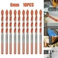 thumbnail image 1 of 10PCS 6mm Tungsten Carbide Drill Bit Set For Porcelain Tile Concrete Brick Glass, 1 of 5