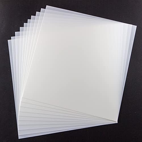 10PCS 7mil Blank Mylar Stencil Sheets,12X12 inch Milky Translucent PET Blank Stencils Sheets,Template Material for Cutting Machines, Laser Cutting, Food-Safe Craft Plastic