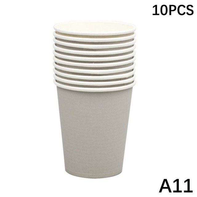 10PCS 9oz/250ml Solid Color Thick Paper Cup Disposable Cup Wedding