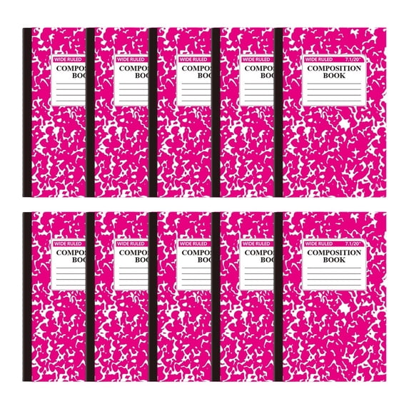 10PCS A5 Sewing Notebook 30 sheets 60 Pages Exquisite Patterned Notebook(Hot Pink)