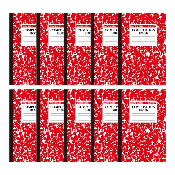 10PCS A5 Sewing Notebook 30 sheets 60 Pages Exquisite Patterned Notebook(Red)
