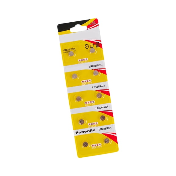 10PCS AG4 LR626 Alkaline Batteries for Watches, Remotes, Long-Lasting 1.5V Power