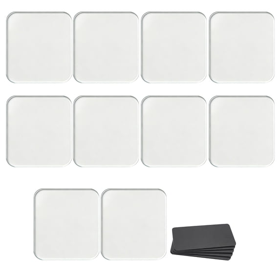 10PCS Acrylic DIY Fridge Magnets Picture Square Photo Frames Clear Craft Set for Home Classroom Office Cabinet Decoration Gift