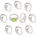 thumbnail image 1 of 10PCS Adjustable Brass Blank Ring Settings Platinum Flat Round Pad Ring Base Blank Settings for Jewelry Making Supplies, 1 of 9
