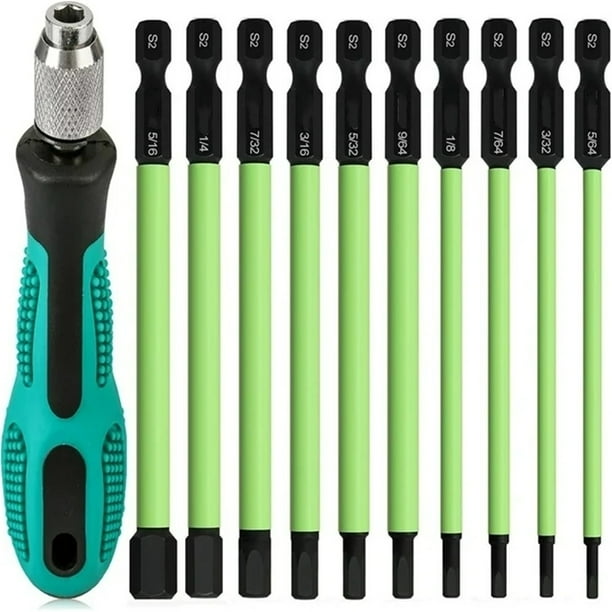 10PCS Allen Wrench Drill Bits1.5mm 12mm 1 4 Inch Hex Shank Hex Screwdriver Bit Set with Mini Handle Screwdriver 100MM Long Allen Key Bit Set Walmart Business Supplies