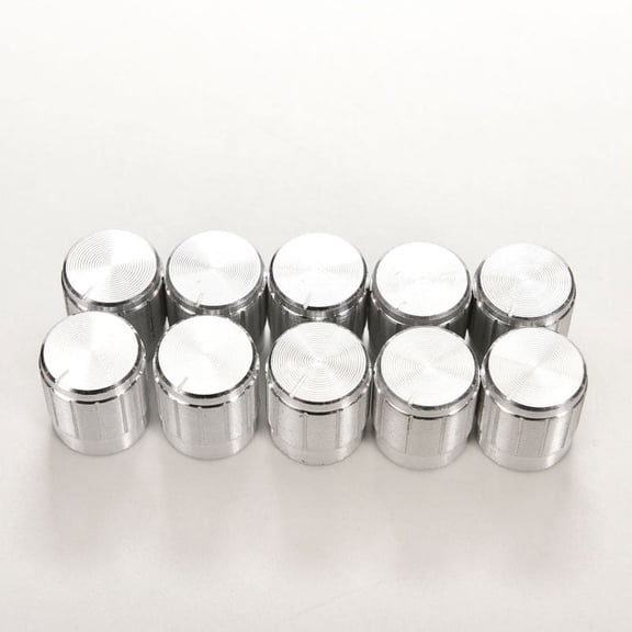10PCS Aluminum Knobs Rotary Switch Potentiometer Volume Control Pointer Hole 6mm