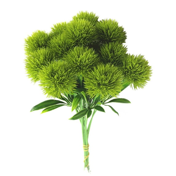 10PCS Artificial Dandelion Flowers, Plastic Plants Shrubs Bushes Fake Grass Wedding Indoor Outdoor Home Garden Decoration Planter Filler