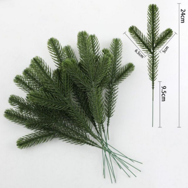 10PCS Artificial Pine Needles Branches Garland Green Plants Pine