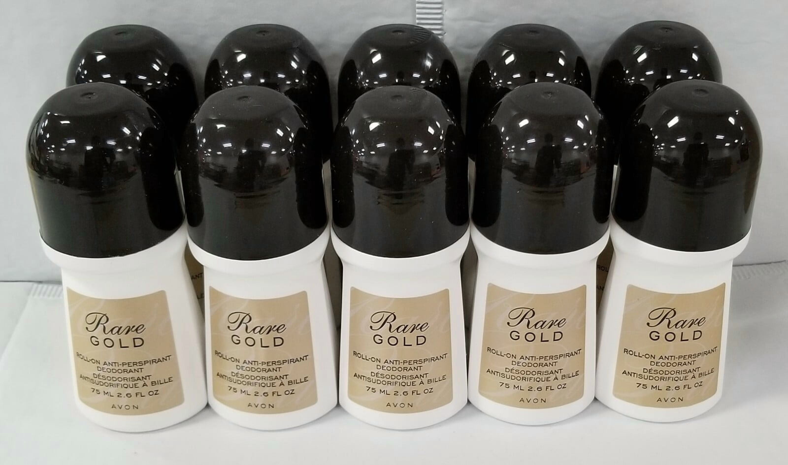 10PCS Avon Rare Gold Deodorant Roll-on Antiperspirant 2.6 FL OZ