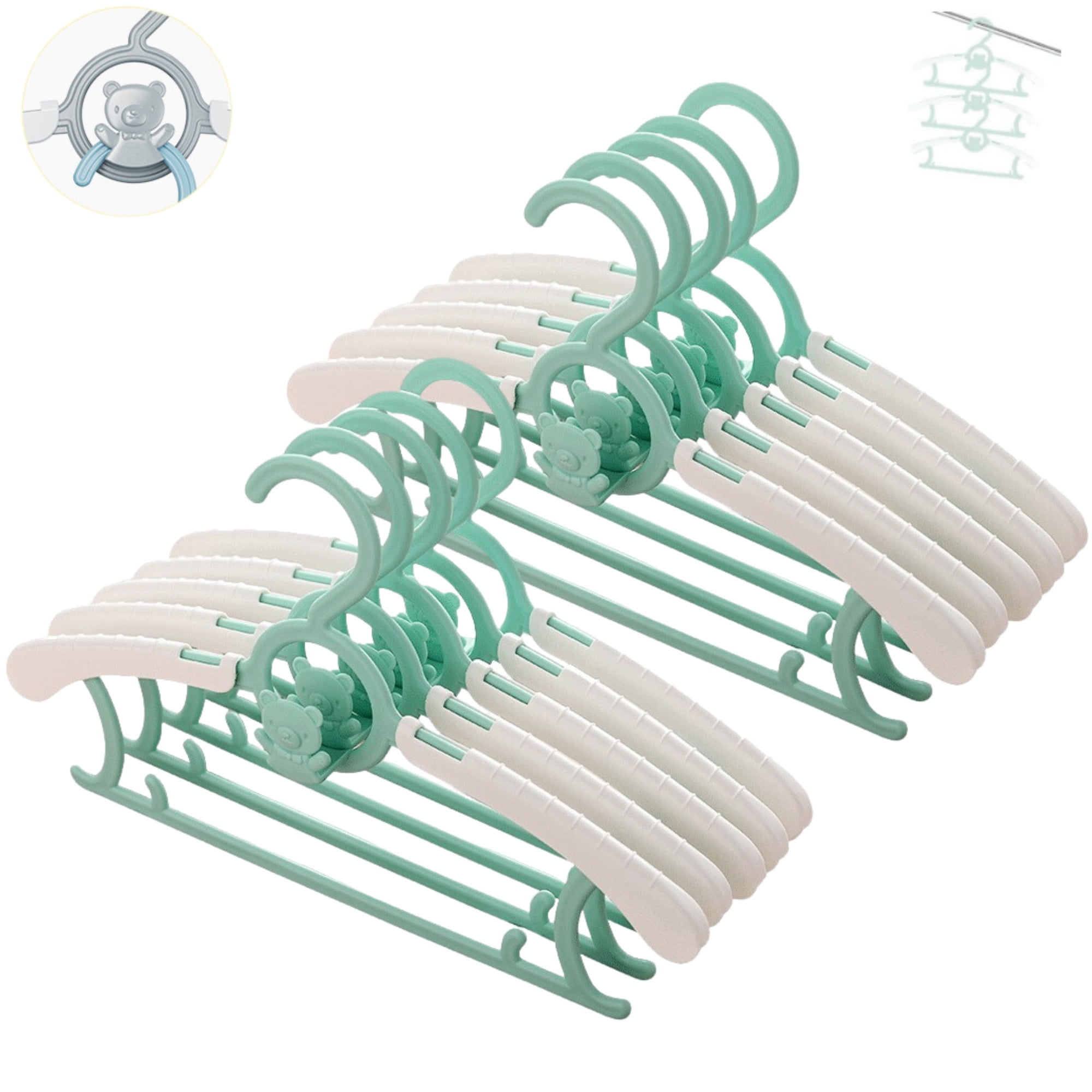 10PCS Baby Hangers for Closet, NonSlip 11"14" Adjustable Infant