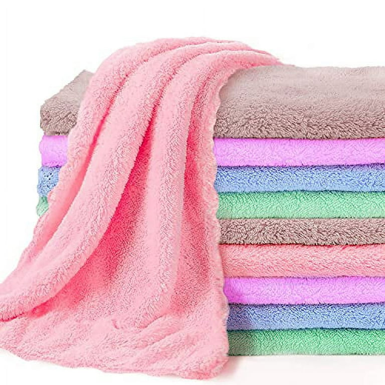 10pcs automotive double-sided fleece absorbent towel