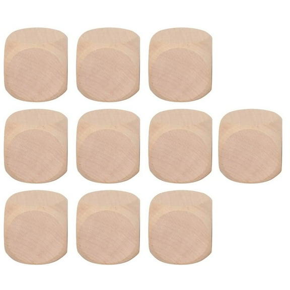 10PCS Blank Wooden Dice Unfinished Wood Cubes 8/12/16/20/22/25/28/30mm Unique Game Dice DIY Craft Printing Projects Chess Games