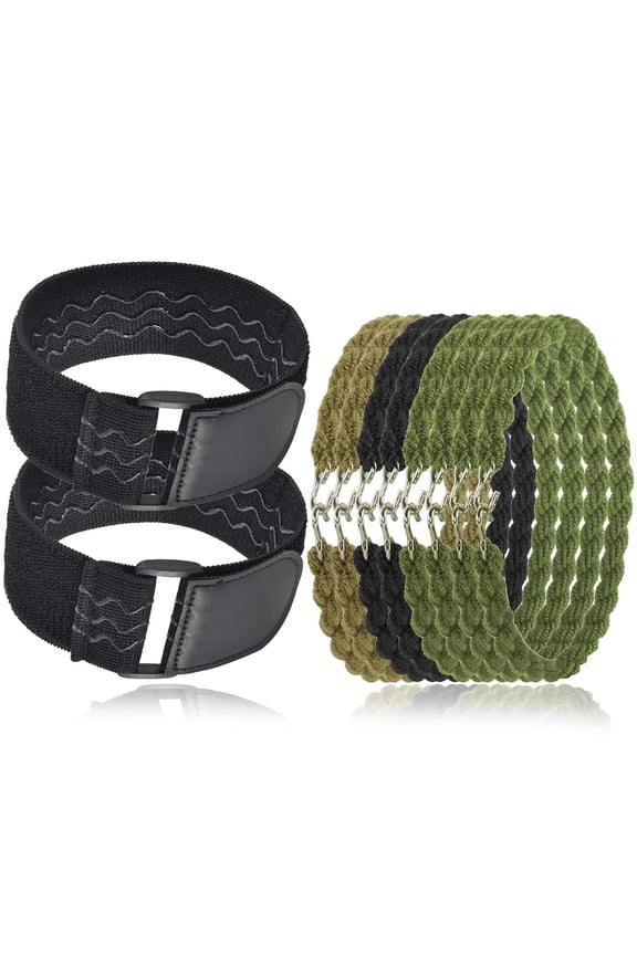 10PCS Boot Blousers Military, 2PC-Upgraded Blousing Straps Large, Green