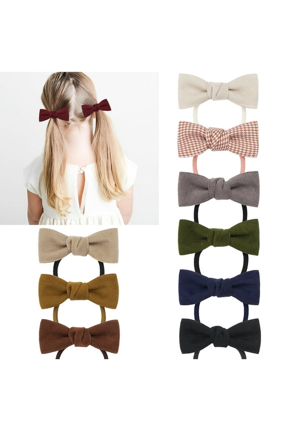 10PCS Bow Hair Ties Hair Bows for Girls Bow Ponytail Holders Elastics Pigtail Bows Toddler Hair Ties Hair Accessories for Girls Baby Toddler