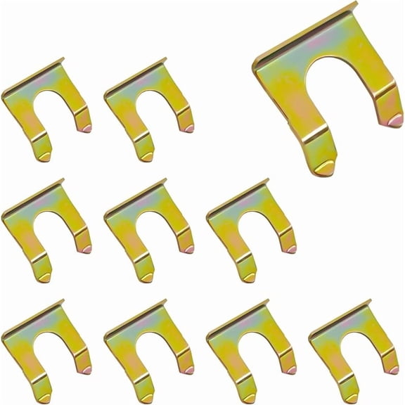 10PCS Brake Line Clip Rear Hose Clamp, Line Lock Kit for Rear Brake Cable Hose Clips, Metal U-Shaped Flexible Retainer Bracket Replacement Universal for Cars Motorcycles Trucks SUVs