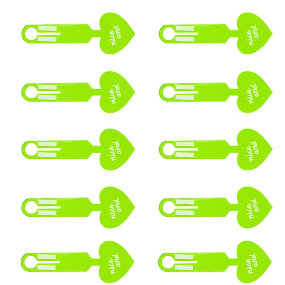 10PCS Bright Color Heart Shape Luggage Labels, Customizable and Easy Identification For Travelers And Students