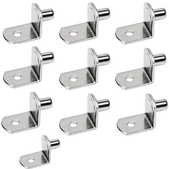 10PCS Hardware Pins, Shelf Pins for Wood Shelving, Cabinet Shelf Pegs for Shelves,Heavy Duty L-Shaped Metal Support Pegs Bracket-Style Clips for Bookshelf Kitchen Cabinet Cupboard Shelves Holders