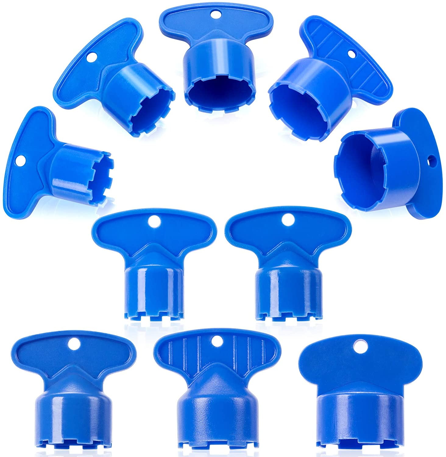 10PCS Cache Faucet Aerator Key, Removal Wrench Tool, for 16.5mm/0.65Inch, 18.5mm/0.72Inch, 21.5mm/0.85Inch, 22mm/0.87Inch, 24mm/0.94Inch, 2PCS for Each Size