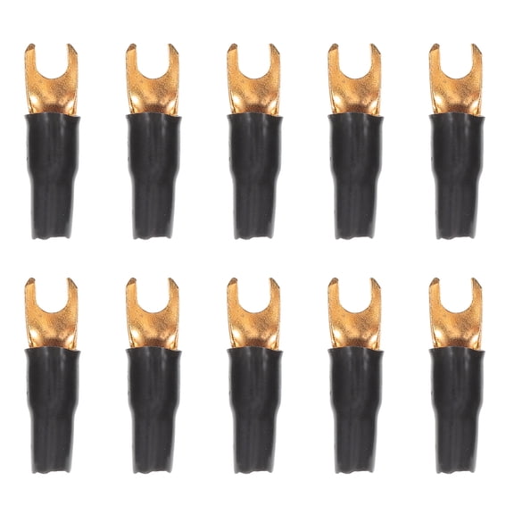 10PCS Car Audio Quick Connect Terminals Fork Spade Wire Connectors Amplifier Wiring Electrical Spade Terminals for Car Speaker Wire
