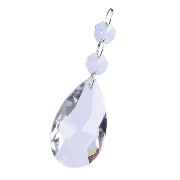 10PCS Chandelier Crystals Hanging Pendant, 38mm Clear Teardrop Crystal Chandelier Pendants Parts Beads, Clear Hanging Crystals for Chandeliers