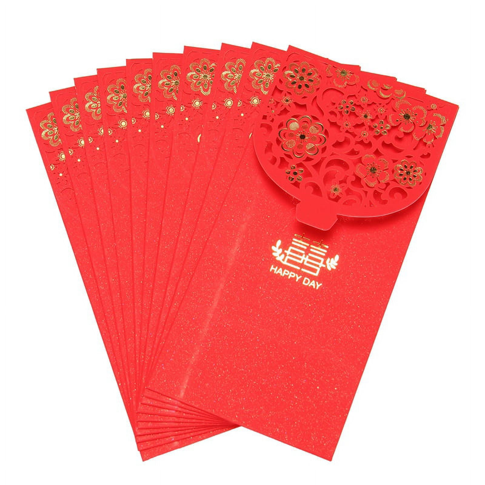 10PCS Chinese Red Envelopes Lucky Money Envelopes Wedding Red Packet