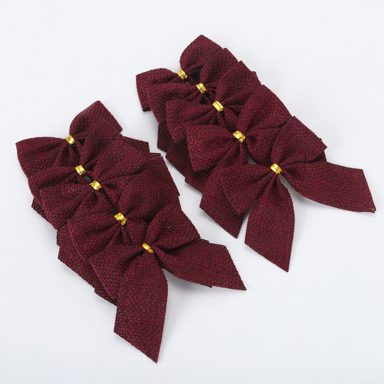 10PCS Christmas Bows Various Styles Bows Fabric Christmas Tree Garland