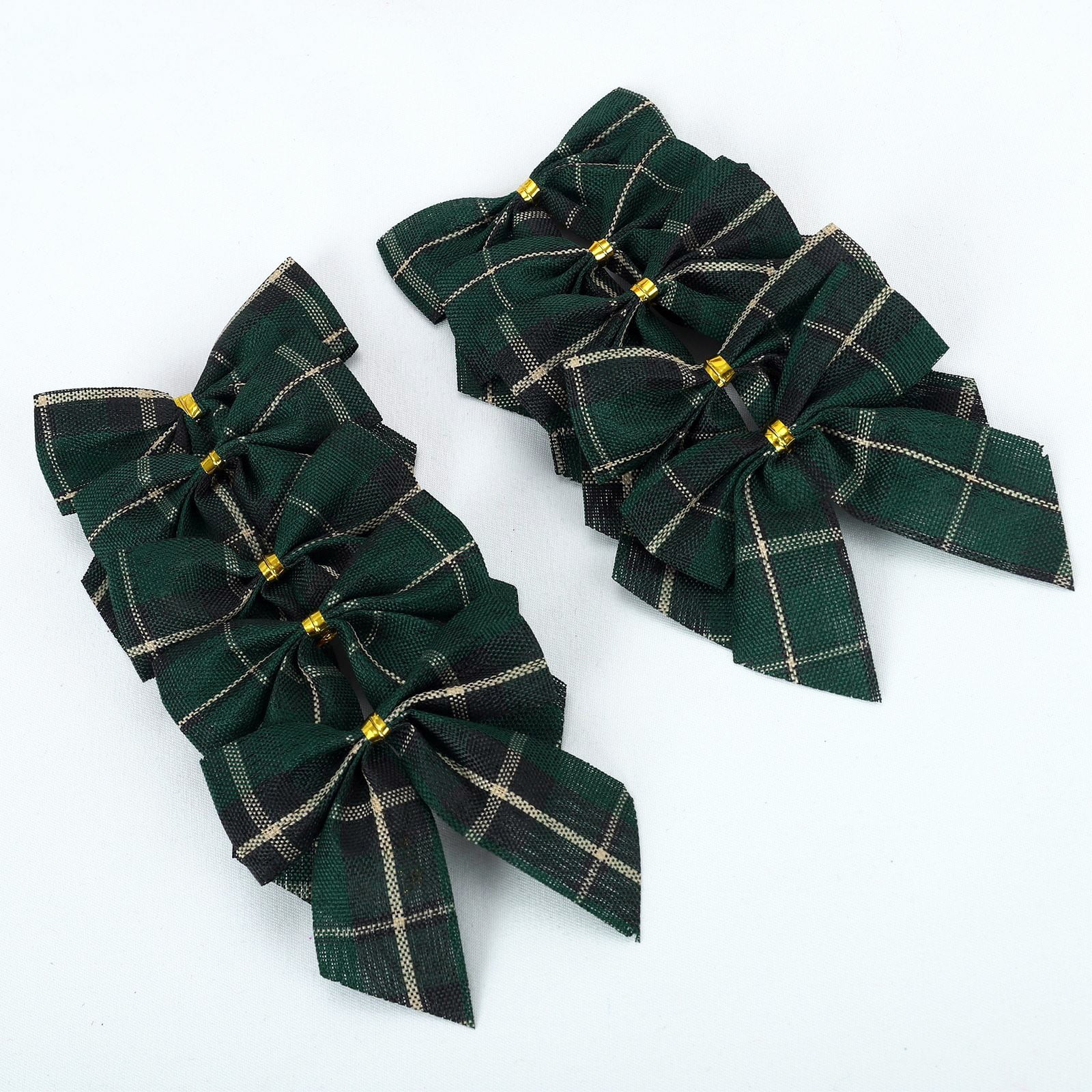 10PCS Christmas Bows Various Styles Bows Fabric Christmas Tree Garland